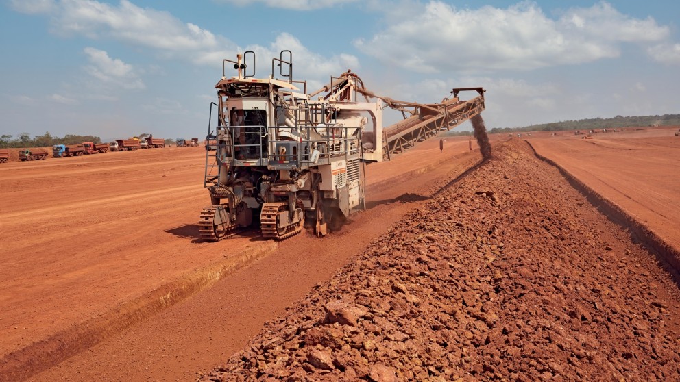 Bauxitabbau in Guinea (Quelle: Wirtgen Group 2021).