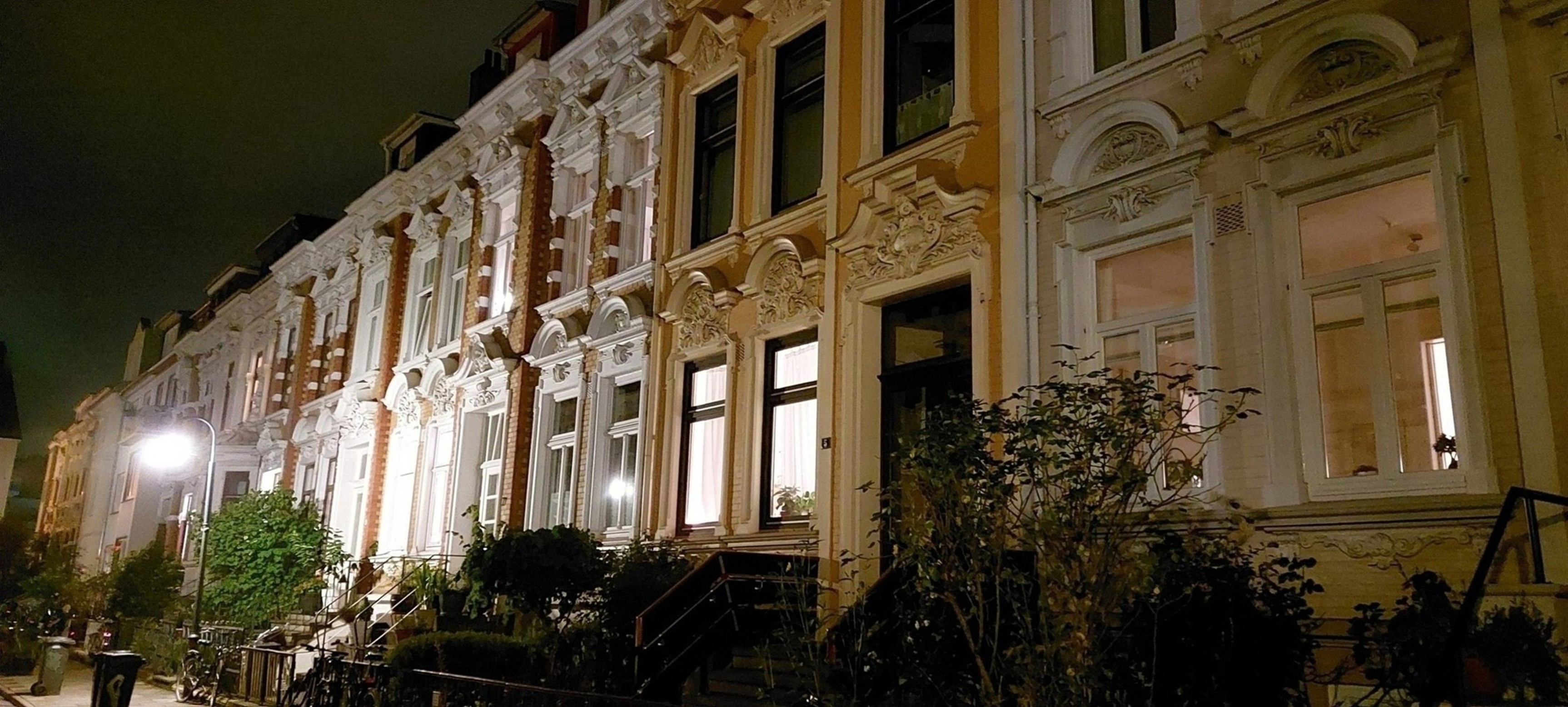 Bremer Häuser in einer wohlhabenderen Straße.